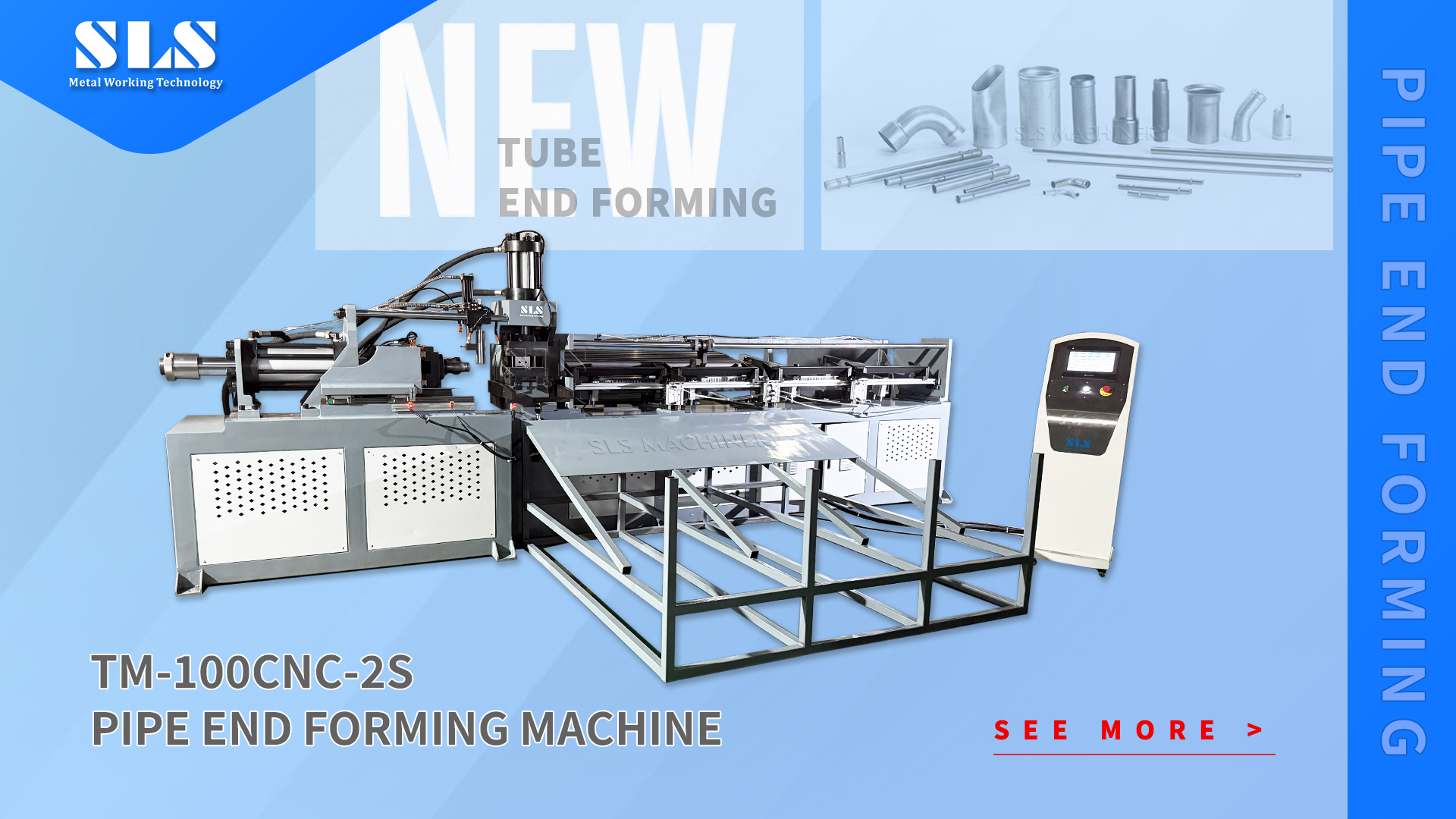 Máquina formadora de alargamento de extremidade de tubo CNC | Máquina de acabamento de extremidade de tubo hidráulico