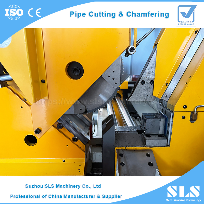 Máquina de corte e chanfro automáticos de corte e chanfro de precisão de eficiência do SLS | A linha de produção completa de soluções de corte de tubo