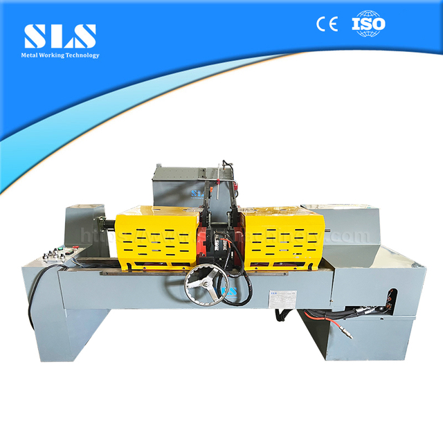 Máquina de chanfro de cabeça dupla do SLS | Soluções automáticas para suavização de depuros de tubo/barras de haste sólida e tubos final